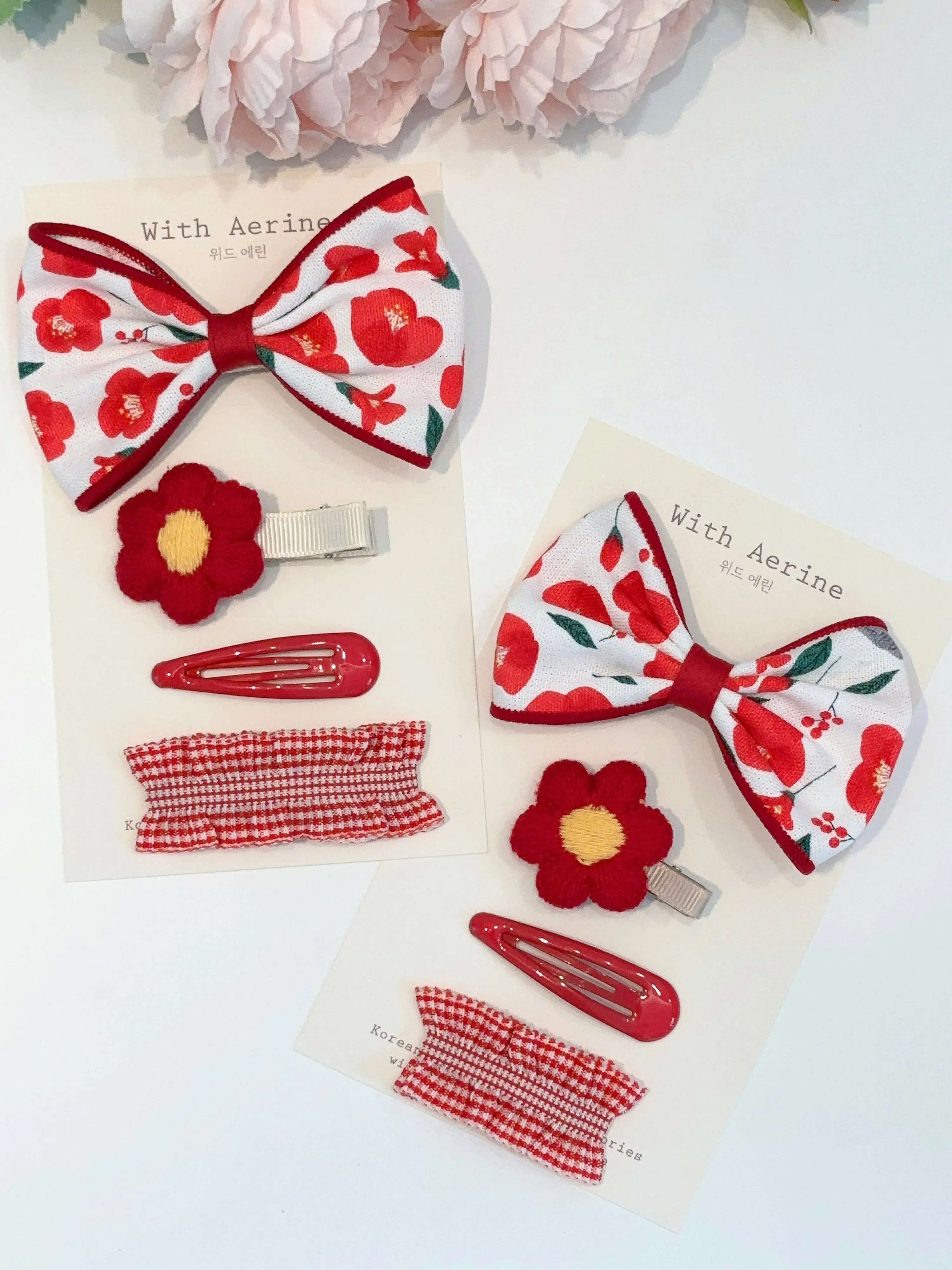 Red Camellia/Set of 4 / 2sizes