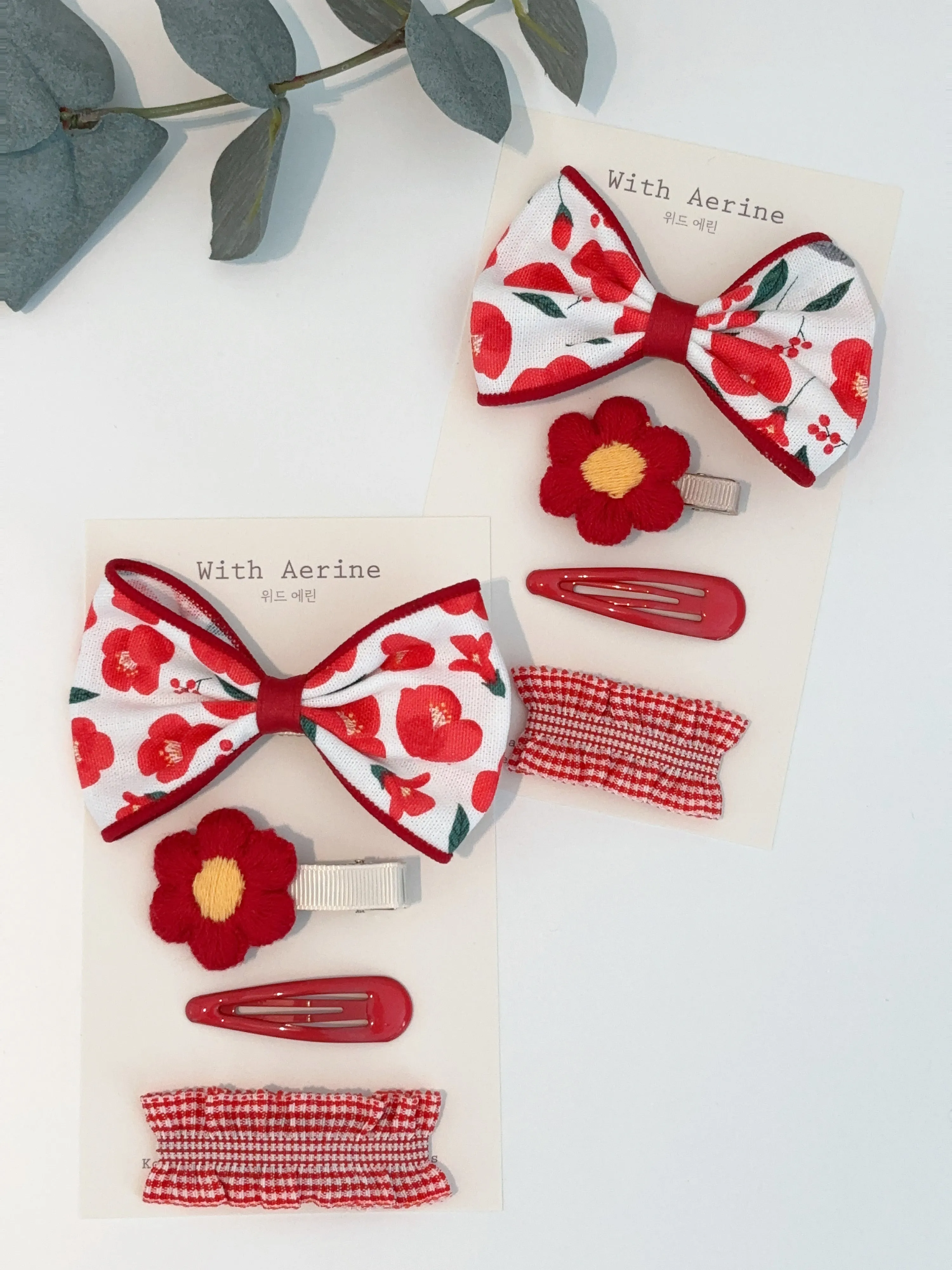 Red Camellia/Set of 4 / 2sizes