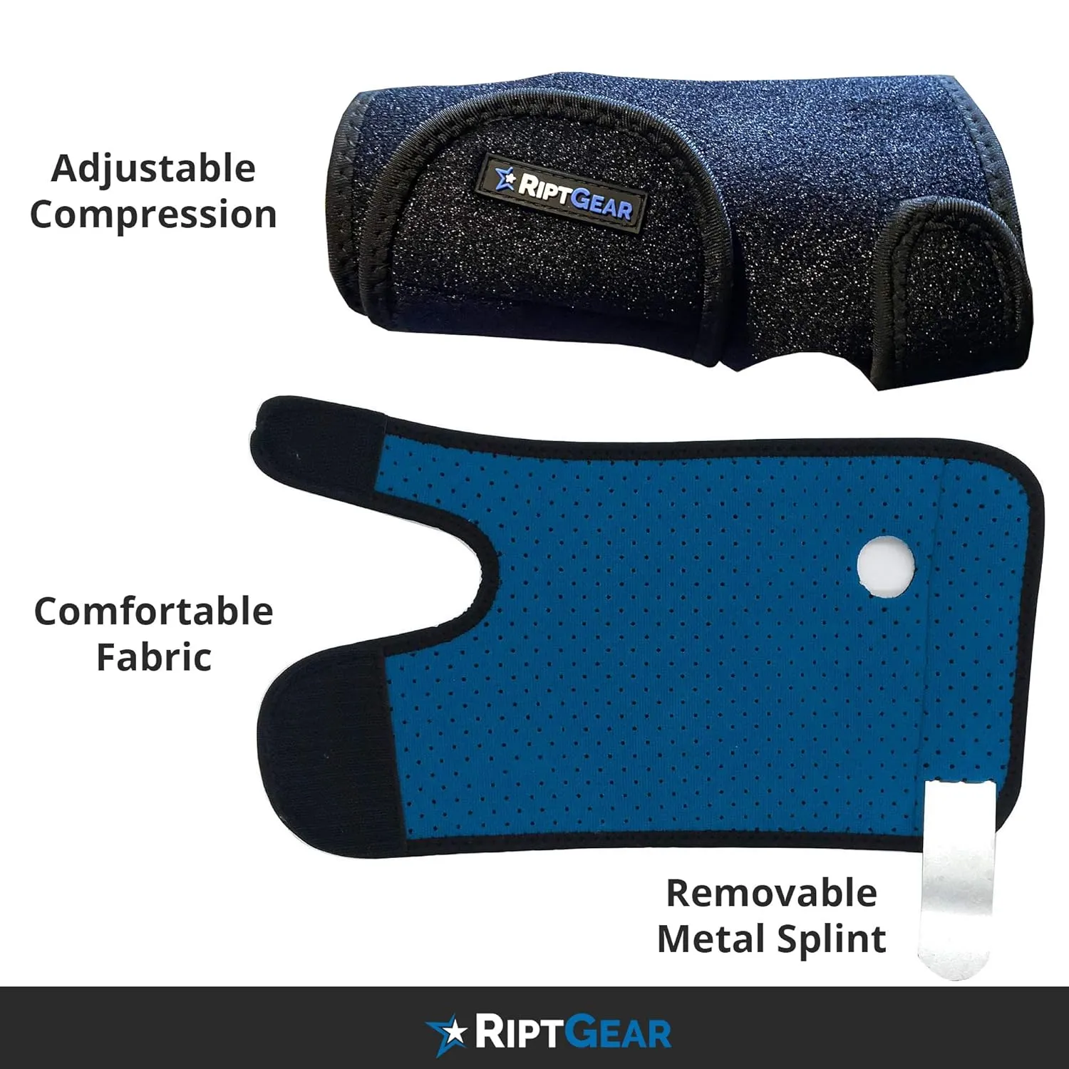 RiptGear Carpal Tunnel Wrist Brace Support - Adjustable Wrist Brace for Women and Men - Hand & Wrist Splint Compression Support for Tendonitis Wrist Brace for Carpal Tunnel - Left Hand