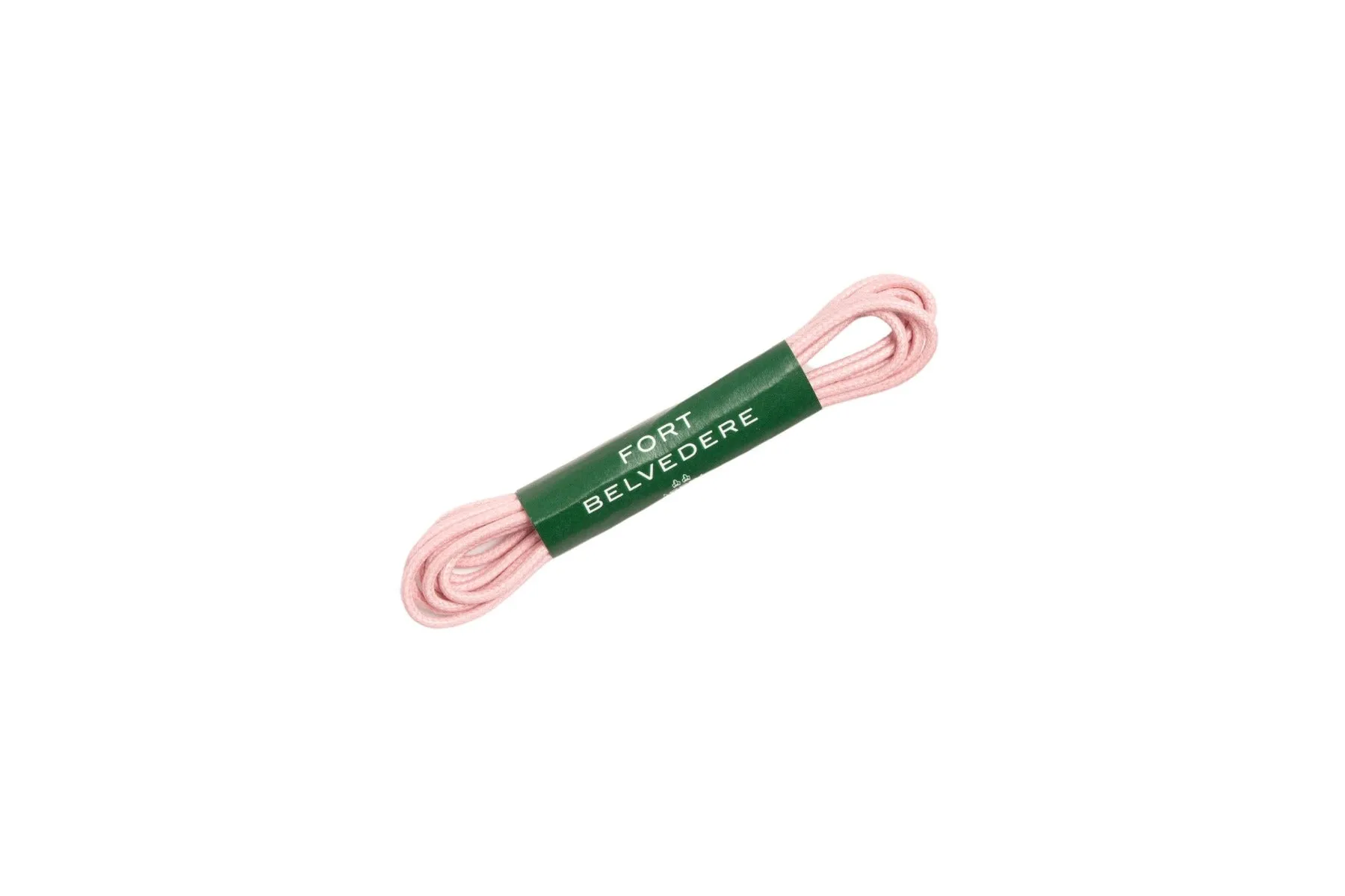 Round Pale Pink Waxed Cotton Shoelaces