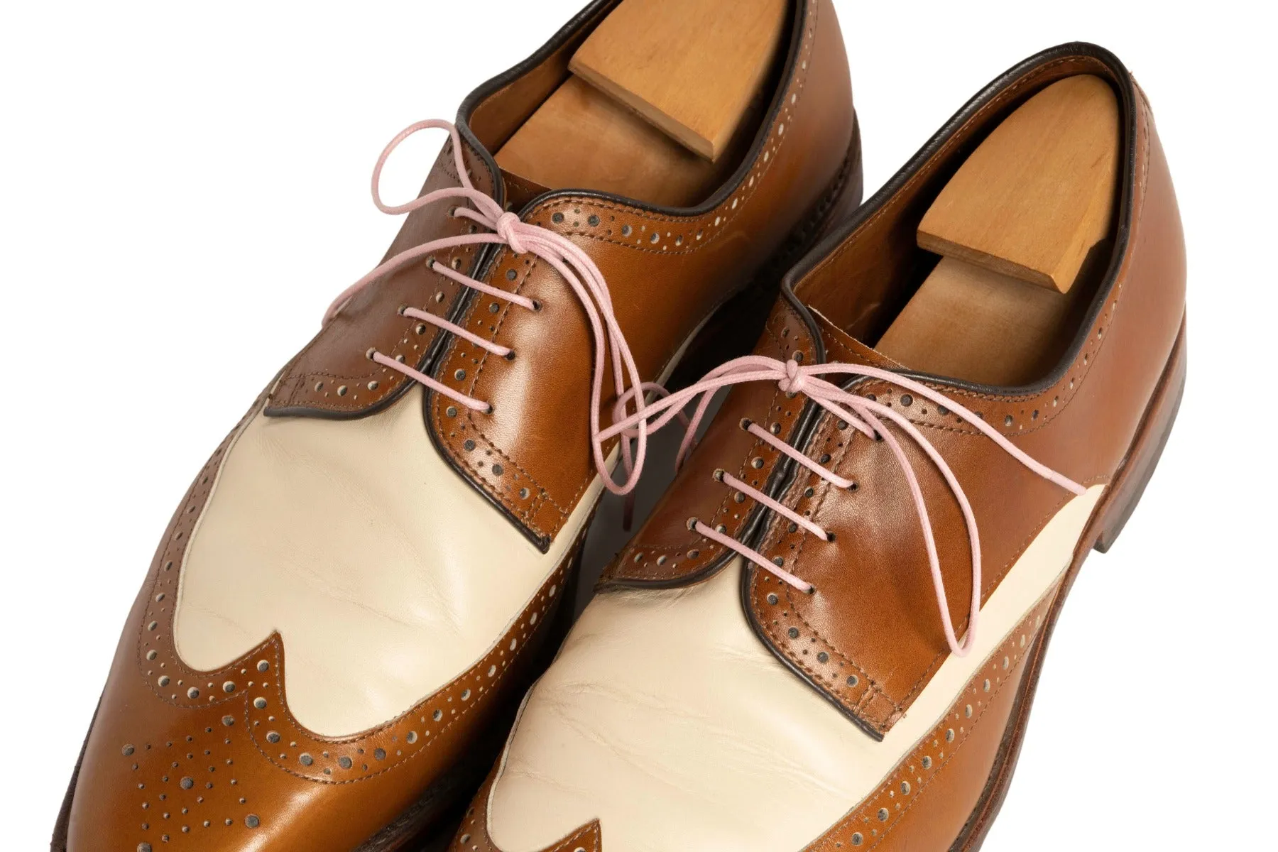 Round Pale Pink Waxed Cotton Shoelaces