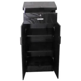 S -Textured 2 Door Shoe Rack In Dark Brown