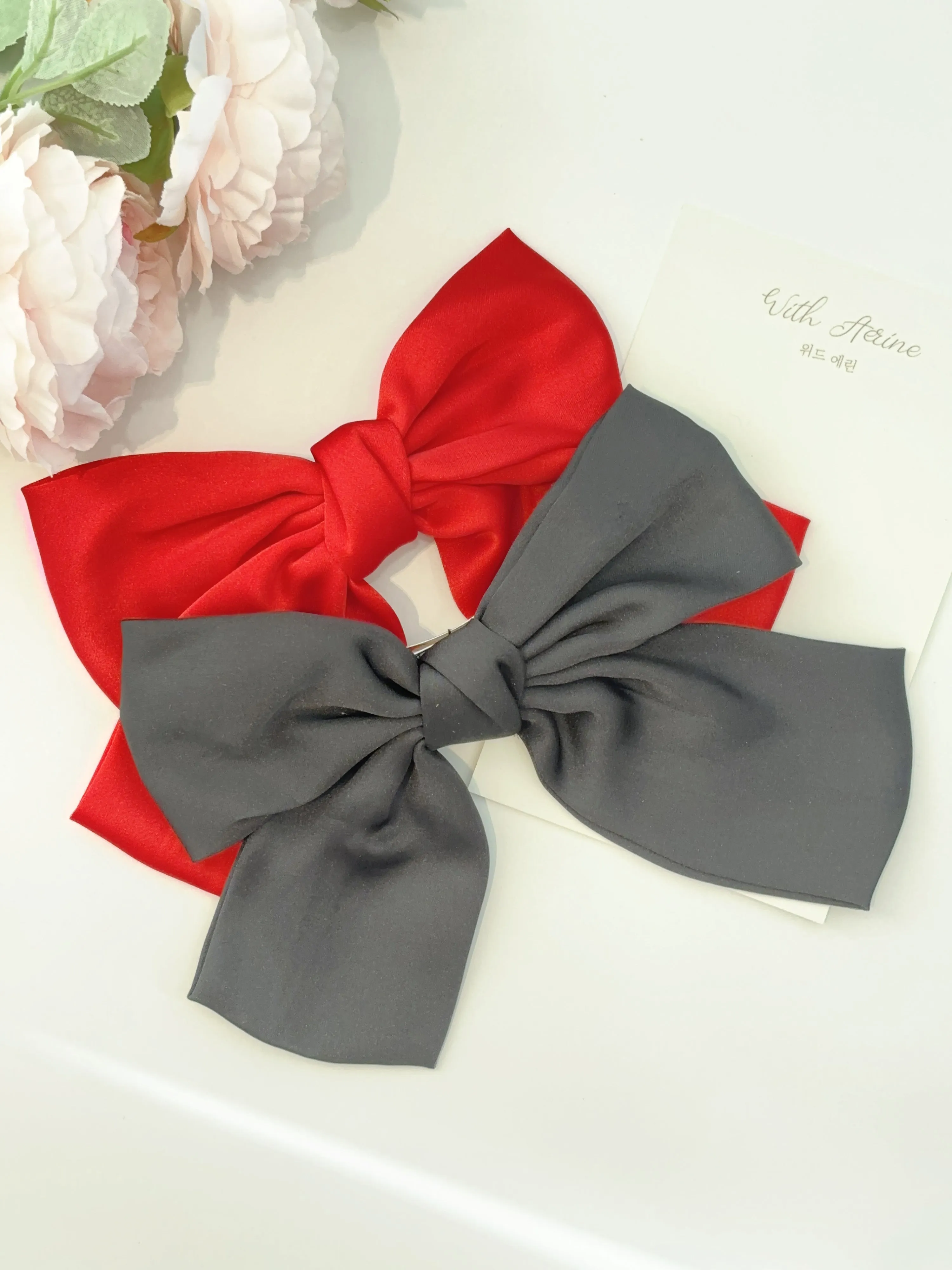 Satin Bow French Clip / Single Item