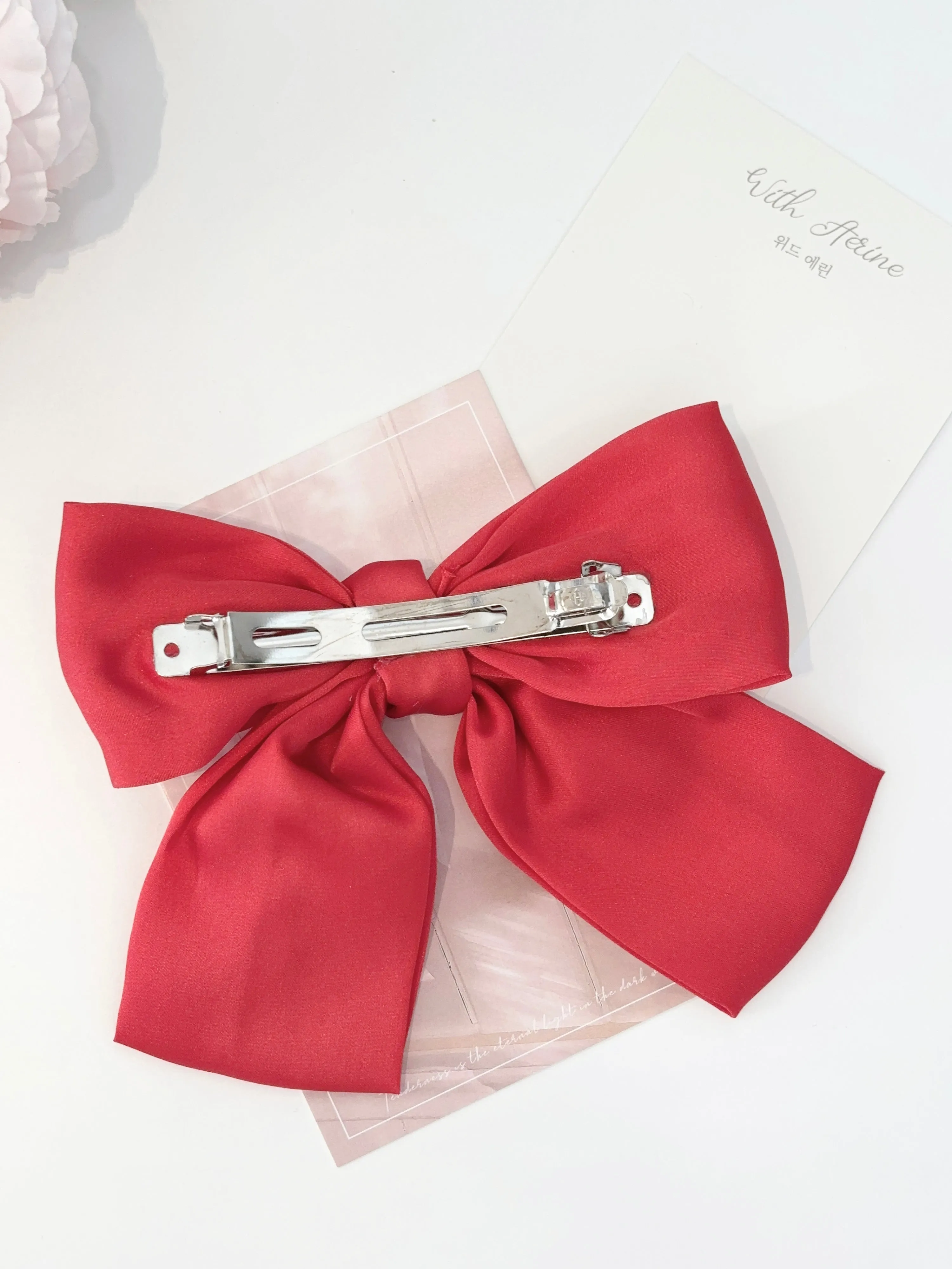 Satin Bow French Clip / Single Item