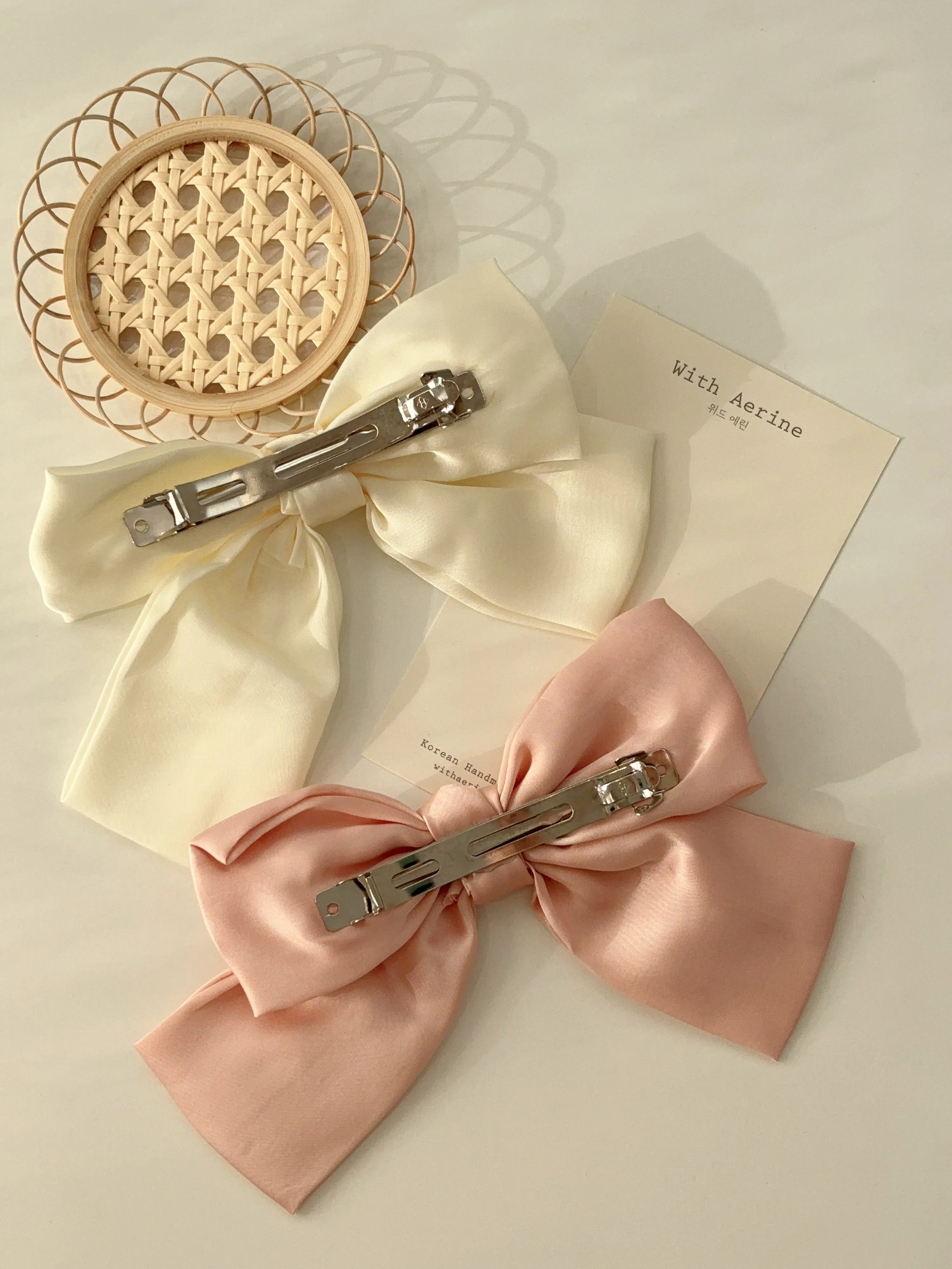 Satin Bow French Clip / Single Item
