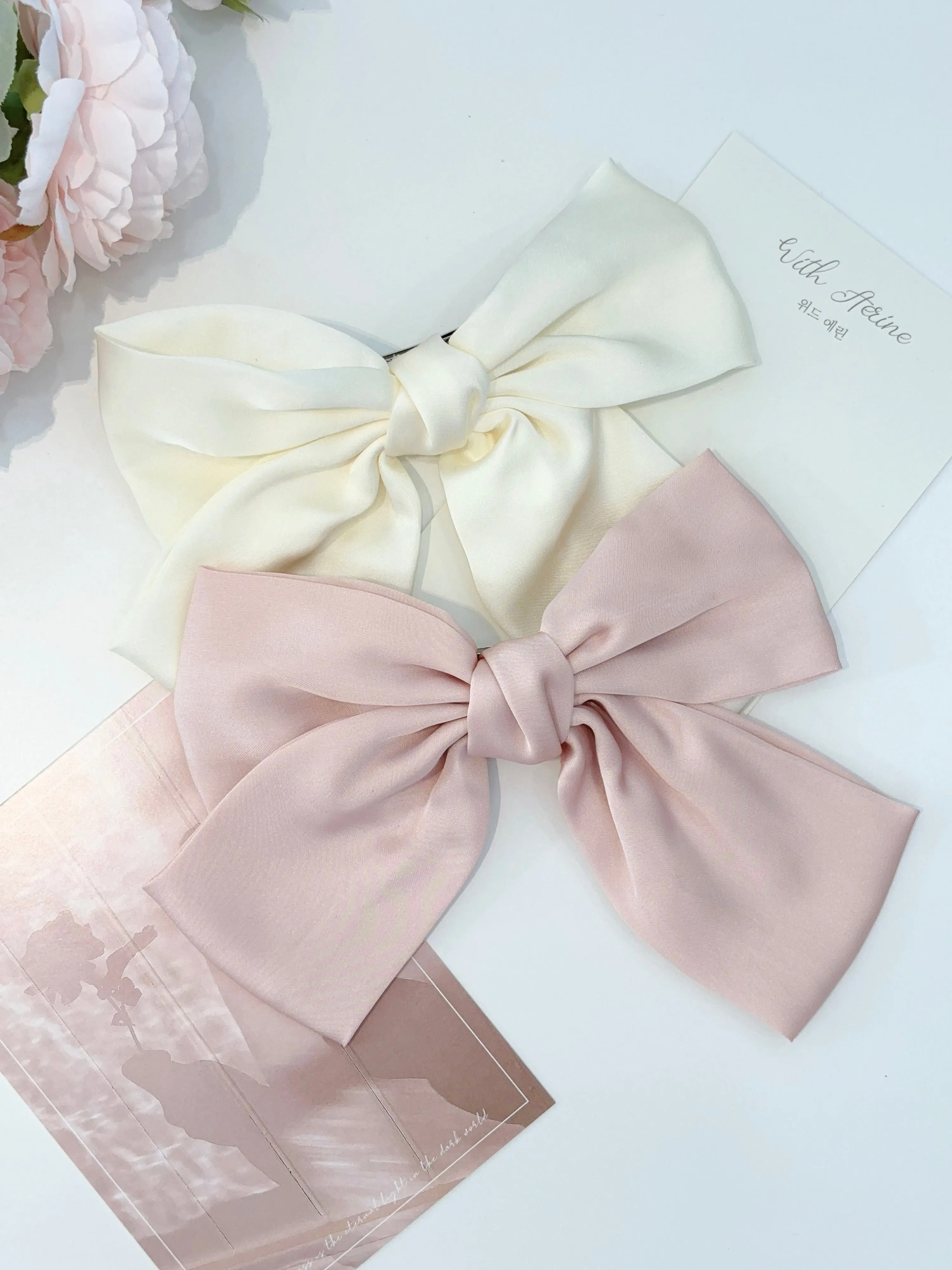 Satin Bow French Clip / Single Item