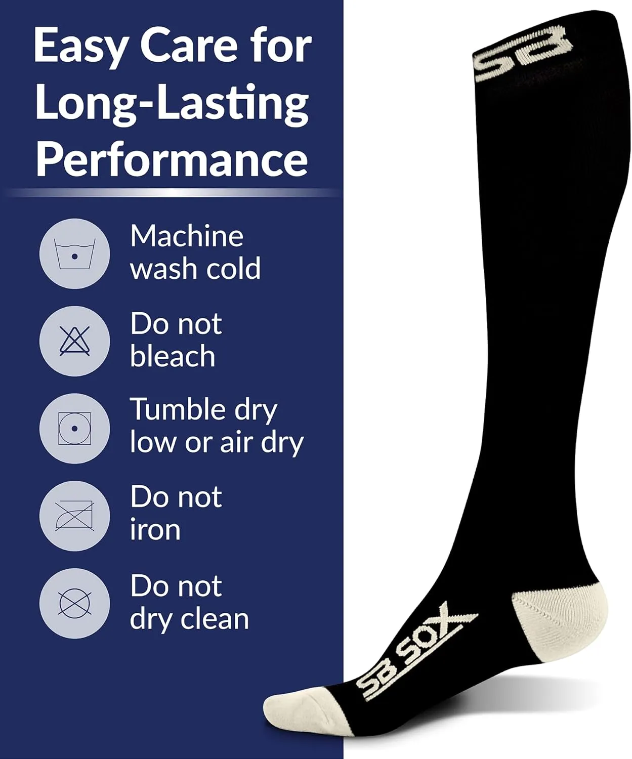 SB SOX Compression Socks for Men & Women (20-30 mmHg) - Best Support Stockings for Travel, Medical, and Sports - Perfect for Everyday Wear