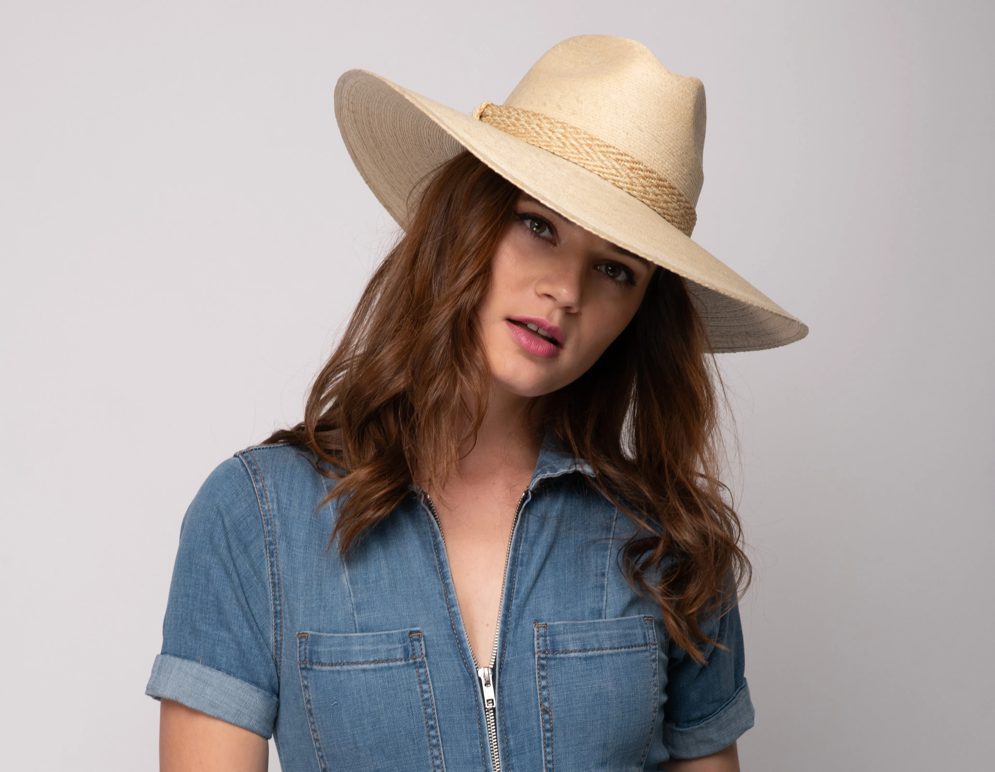 Serena Palm Leaf Natural Fedora Hat