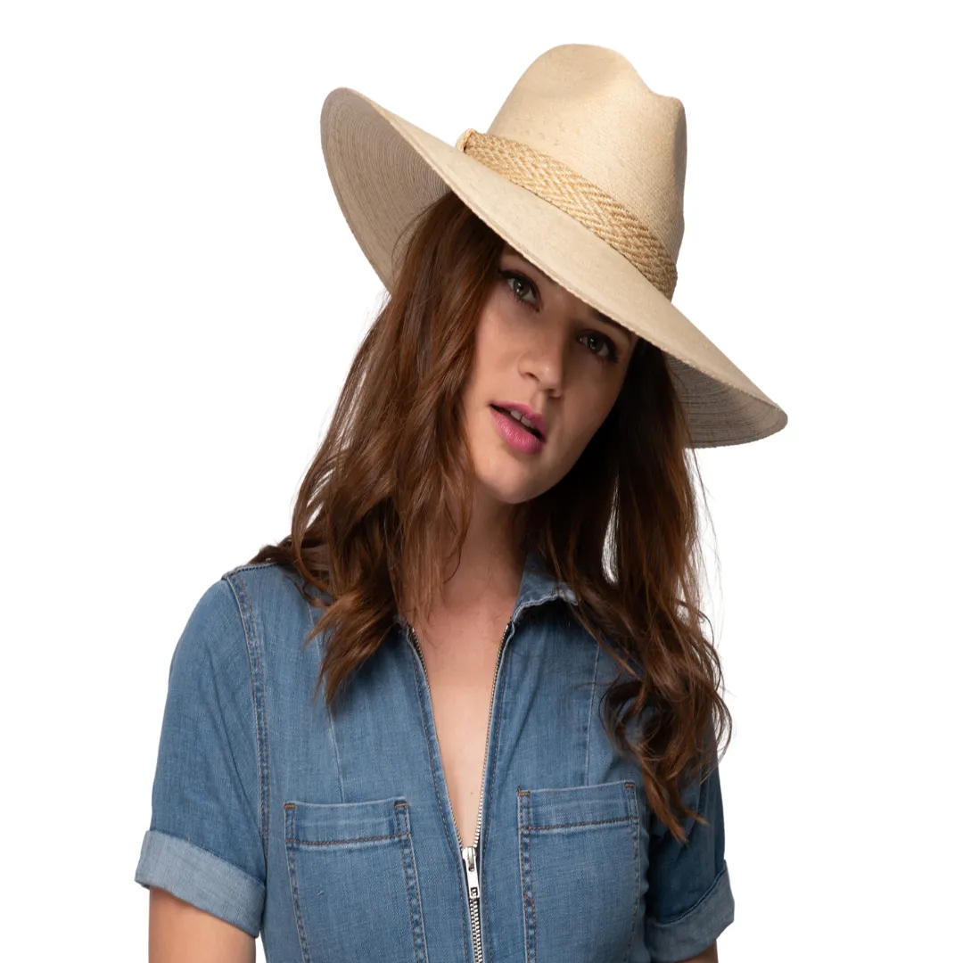 Serena Palm Leaf Natural Fedora Hat