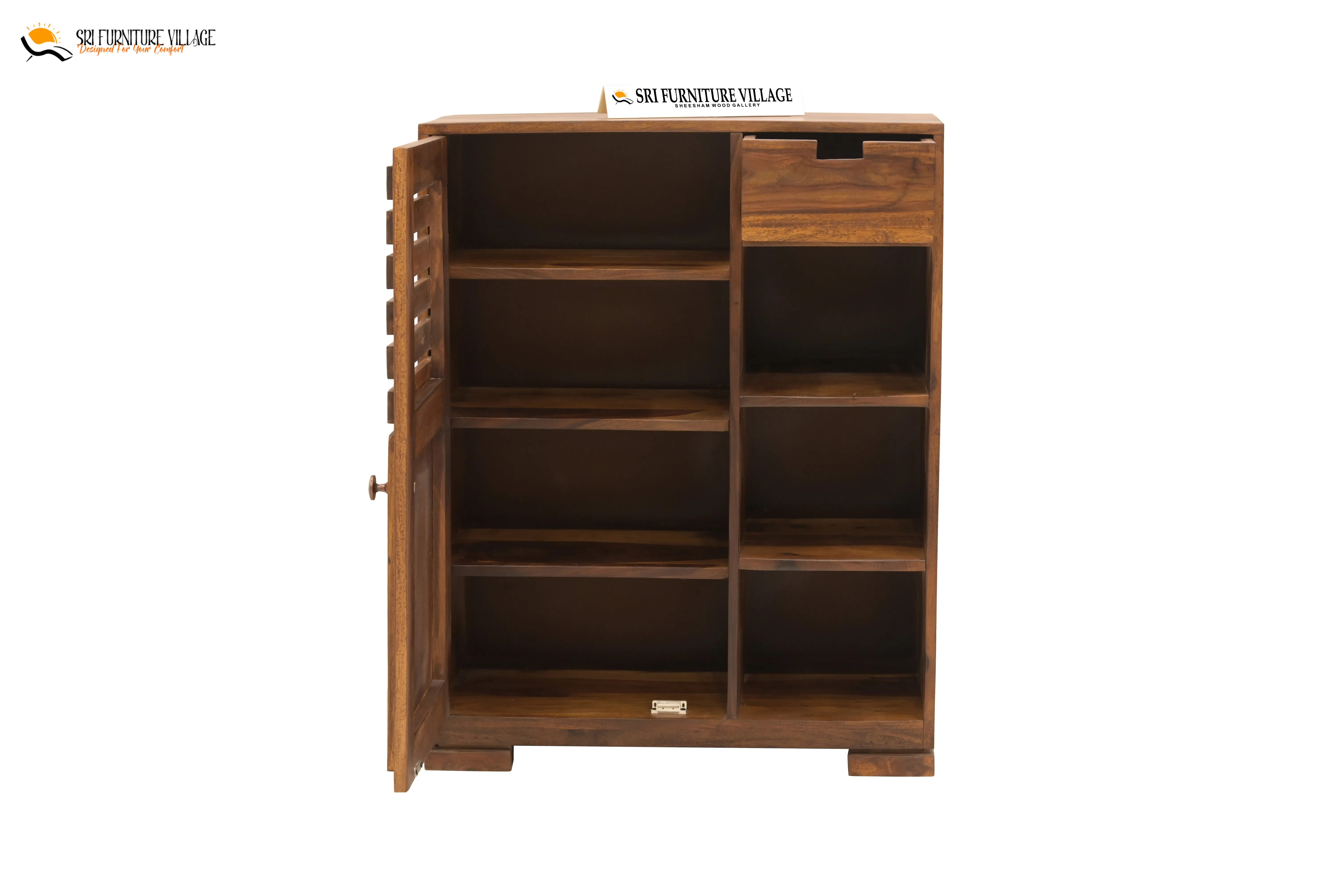 Sheesham Wood Alex Shoes Rack (Natural Finish) - VH1002