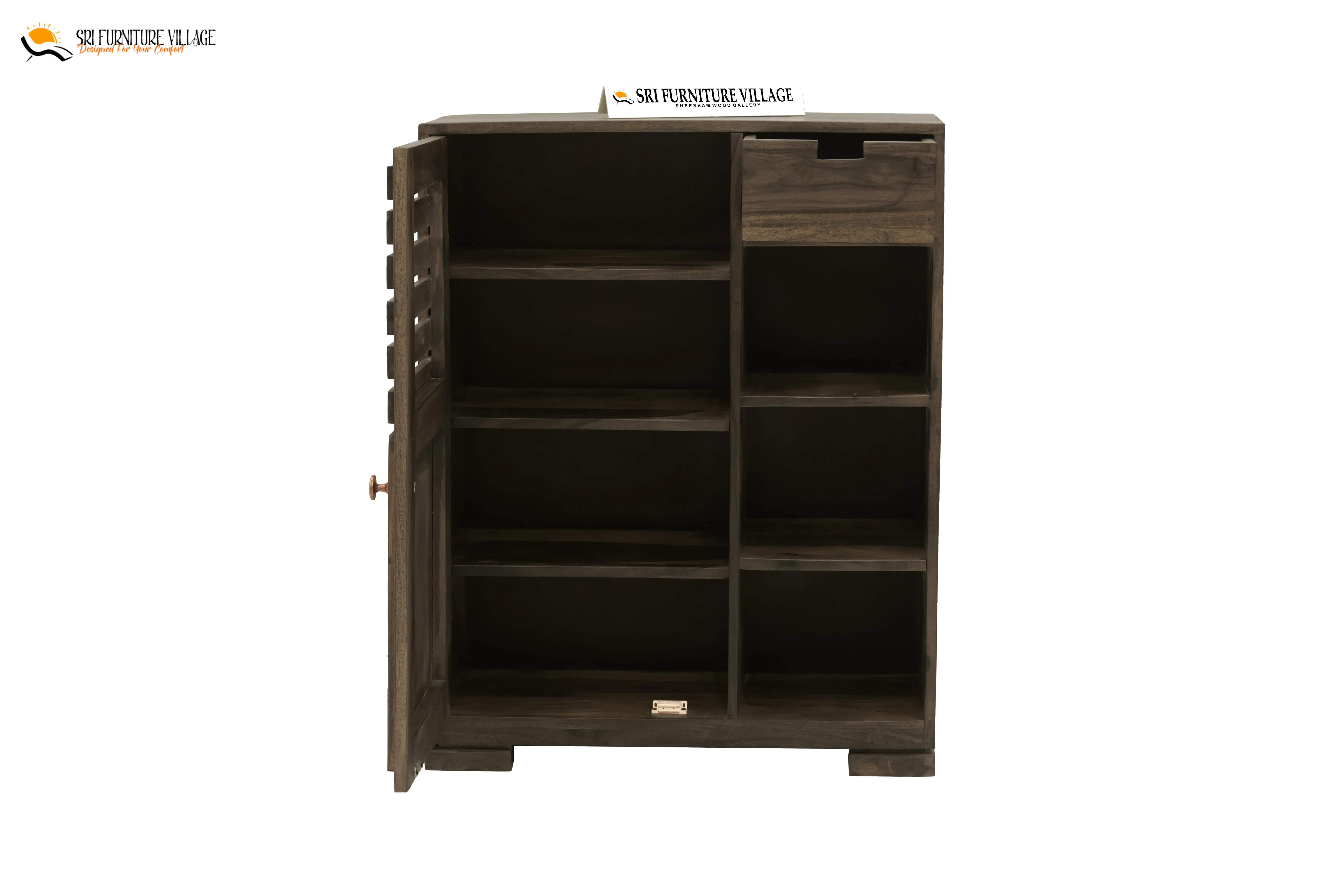 Sheesham Wood Alex Shoes Rack (Natural Finish) - VH1002