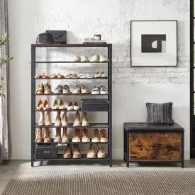Shoe Rack, Shoe Organizer for Closet, Entryway, 32-40 Pairs of Shoes, 8-Tire, 39.4 x 11.8 x 59.8 Inches