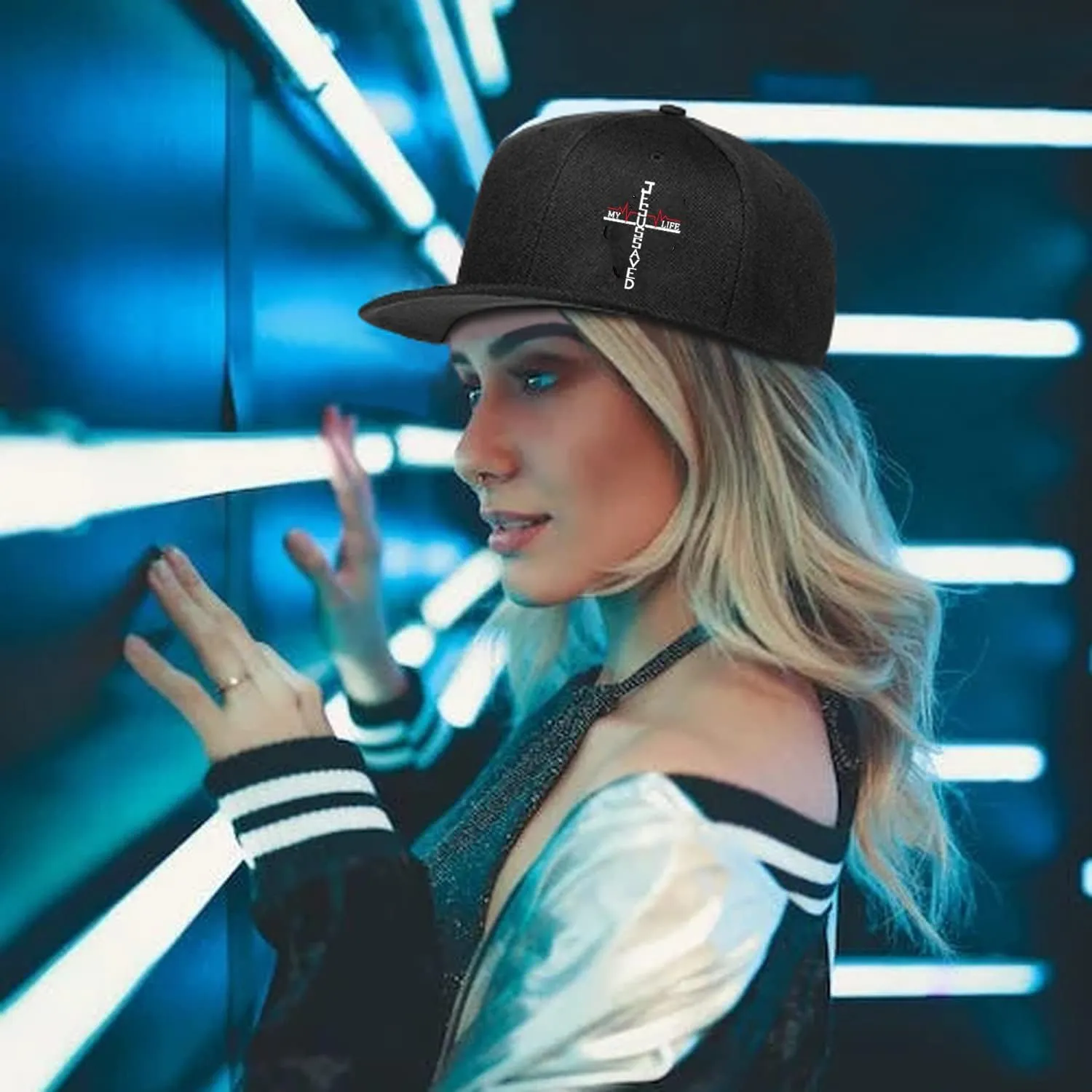 Snapback hat for Men Flat Bill Hats for Men Fitted Baseball Cap Hats