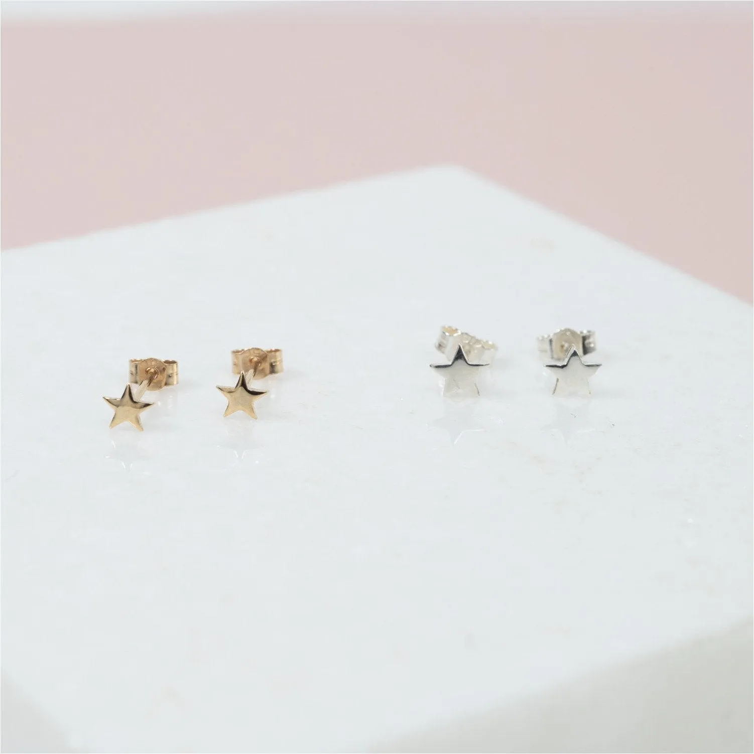 Soho 9ct Gold Mini Star Stud Earrings