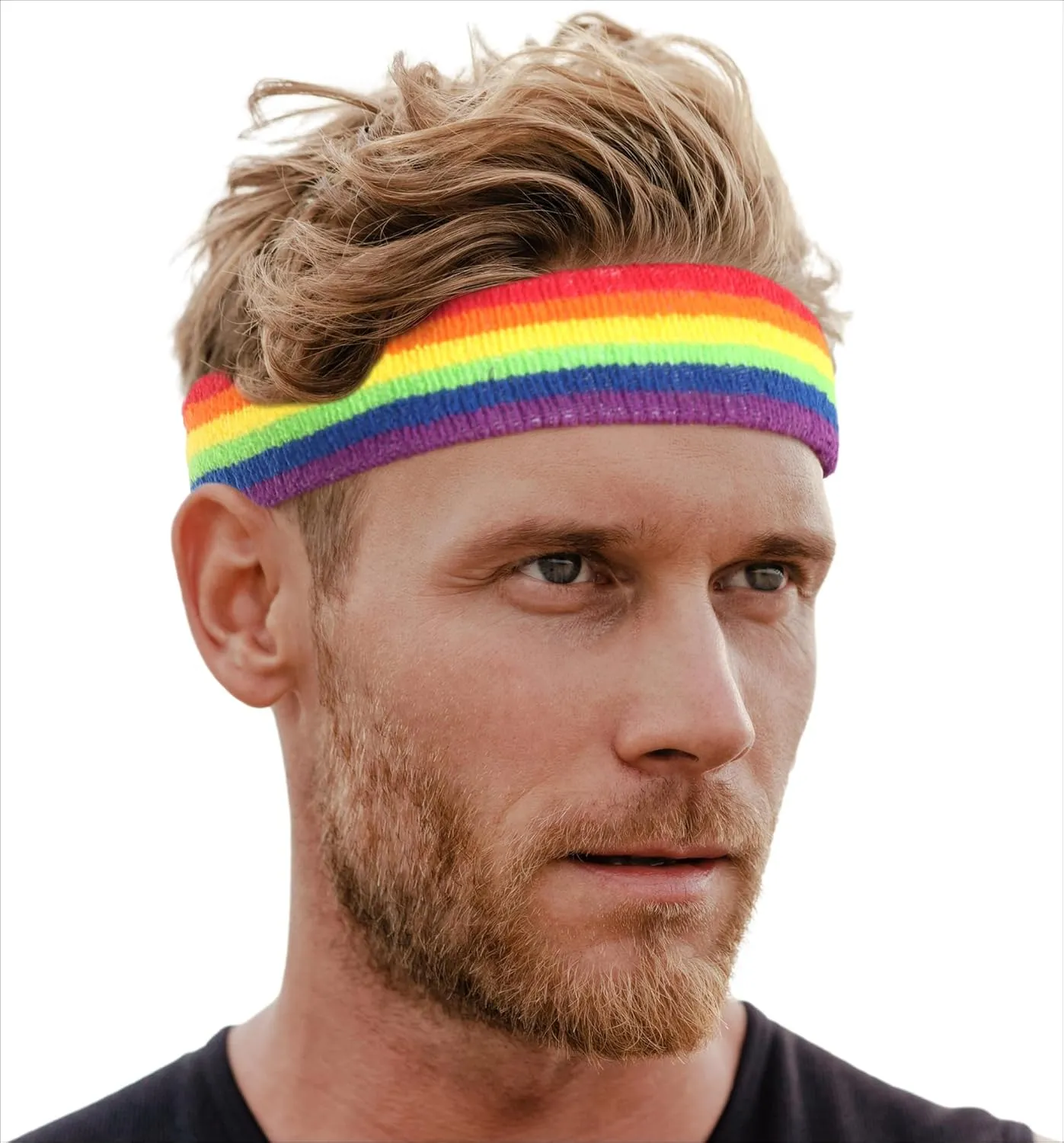 Sports Sweatband Headband Wristband Set - Terry Cloth Headbands for Men & Women, Head & Wrist Sweat Bands for Tennis, Sports, Basketball, Gym, Exercise