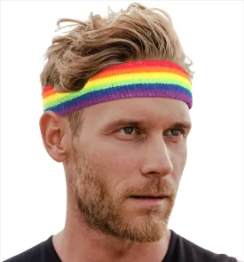 Sports Sweatband Headband Wristband Set - Terry Cloth Headbands for Men & Women, Head & Wrist Sweat Bands for Tennis, Sports, Basketball, Gym, Exercise