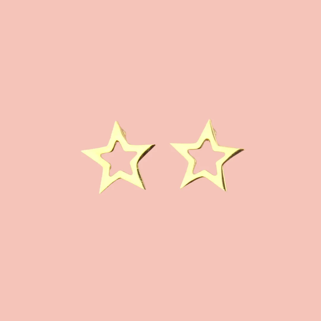 Star Earrings Bundle (6 Pairs) (Gold Plated)