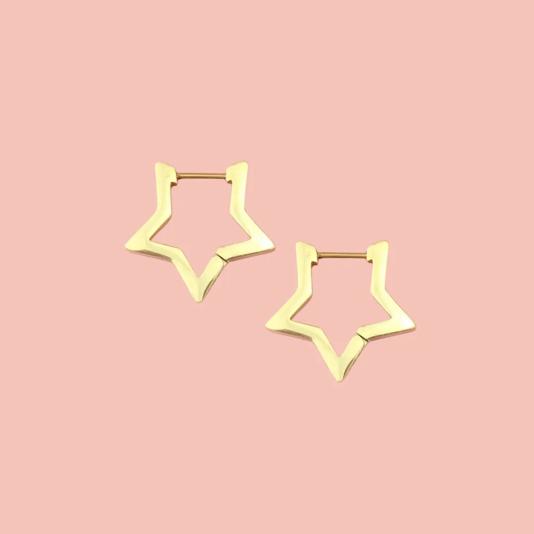 Star Earrings Bundle (6 Pairs) (Gold Plated)