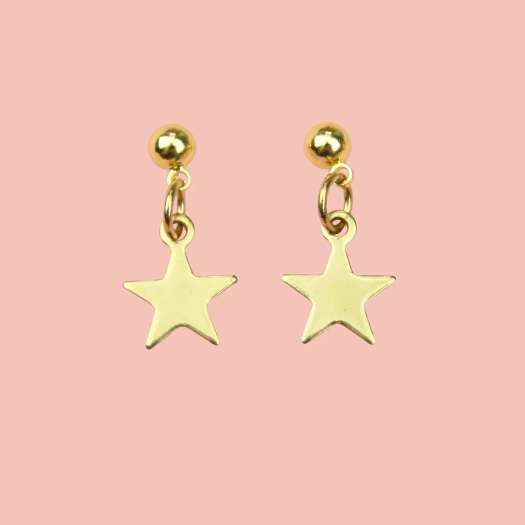 Star Earrings Bundle (6 Pairs) (Gold Plated)