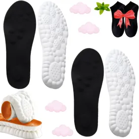Steppers Insoles for Men Women, 2 Pairs Massage Cushion Insoles, Breathable Memory Foam Orthopedic Insole with Arch Support (Black * 2, Men 11.5-12.5 / Women 13-14)
