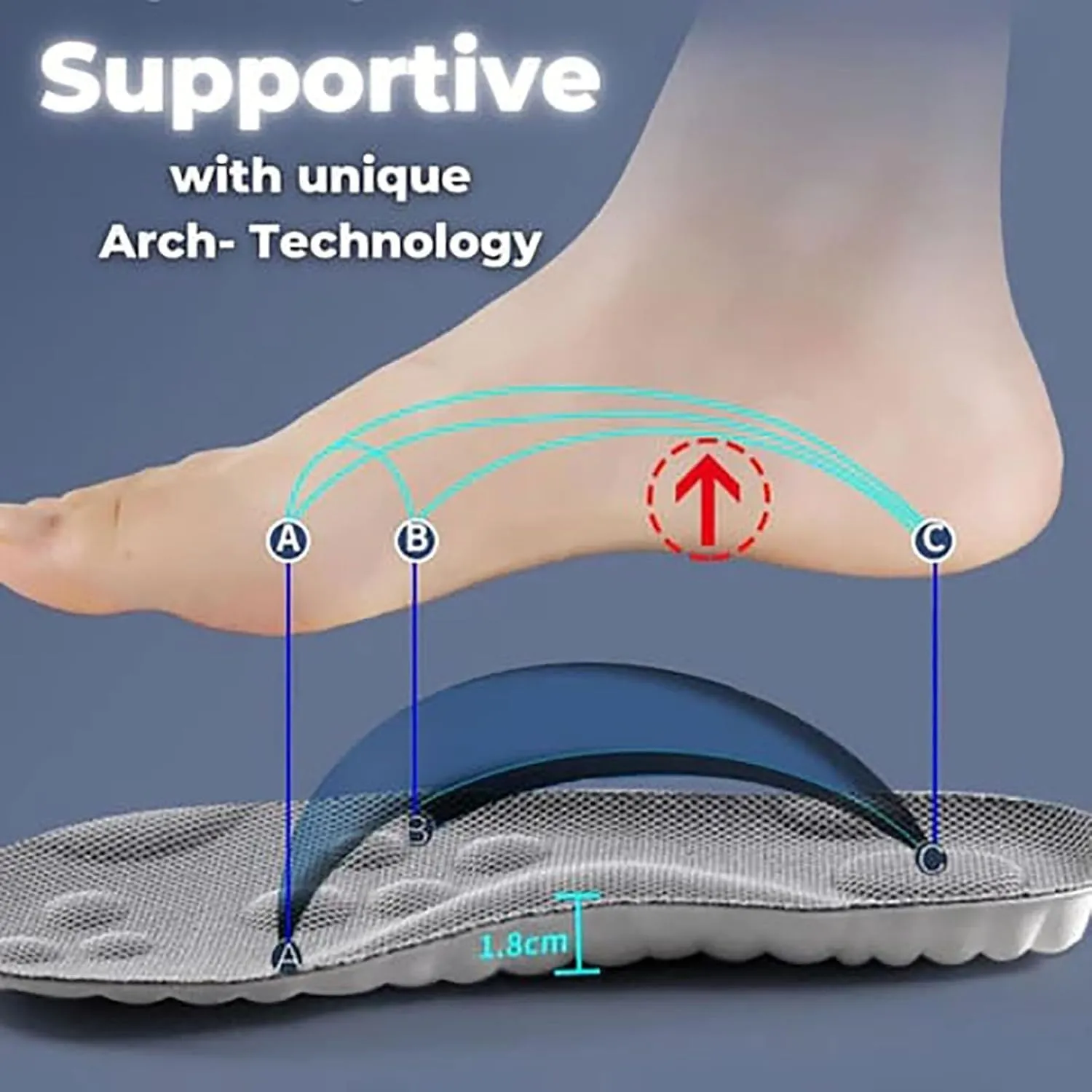 Steppers Insoles for Men Women, 2 Pairs Massage Cushion Insoles, Breathable Memory Foam Orthopedic Insole with Arch Support (Black * 2, Men 11.5-12.5 / Women 13-14)
