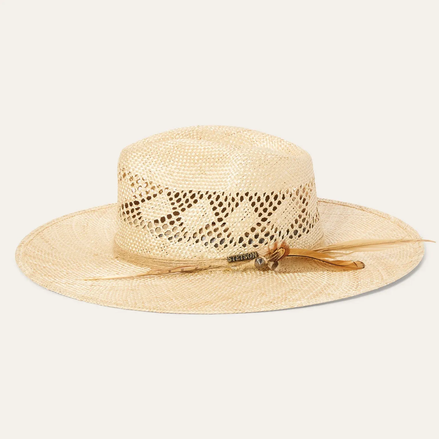 Stetson Chorus Flat Brim Fashion Straw Hat