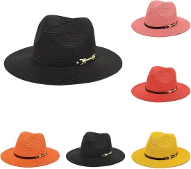 Sun Hats for Women Summer Wide Brim UV UPF 80  Panama Fedora oldable Packable traw Beach Vacation Hat