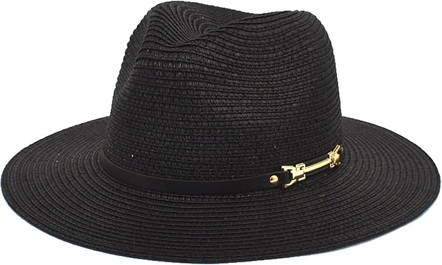 Sun Hats for Women Summer Wide Brim UV UPF 80  Panama Fedora oldable Packable traw Beach Vacation Hat