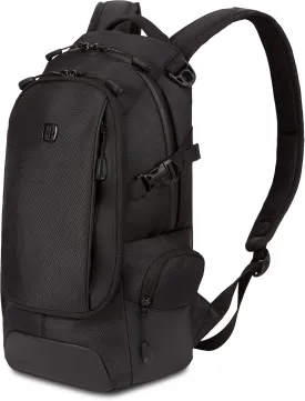 SwissGear 3598 Backpack Narrow Daypack, Black Ballistic, 18-Inch