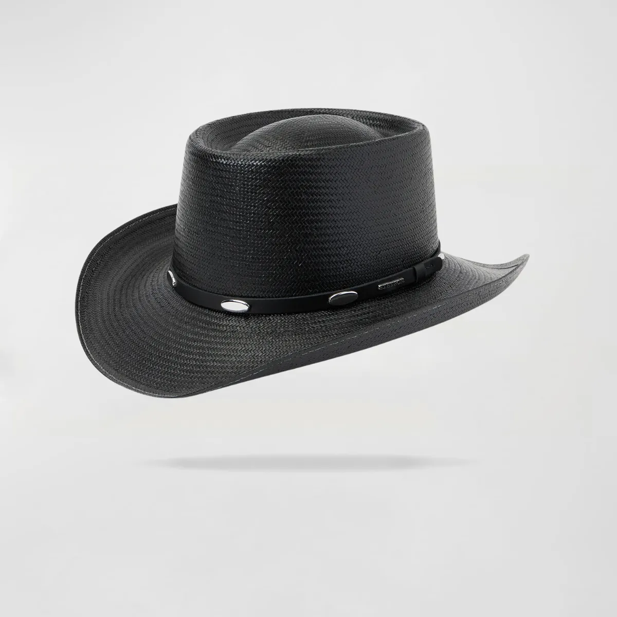 The Modern Classic Straw Pork Pie Cowboy Hat - Black
