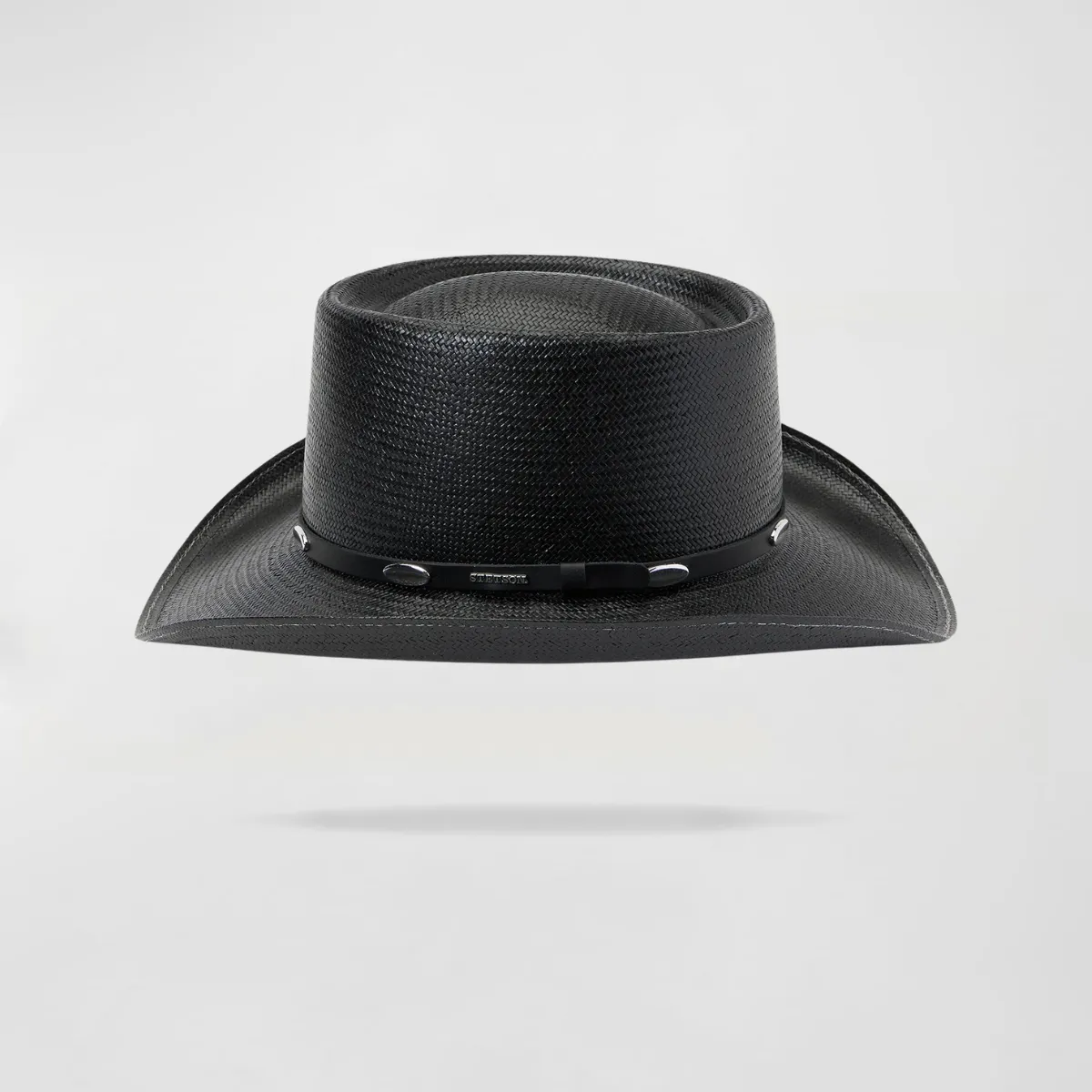 The Modern Classic Straw Pork Pie Cowboy Hat - Black
