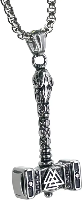 Thors Hammer Necklace for men, Norse Viking Mjolnir Pendant,Talisman Jewelry Gift for Men