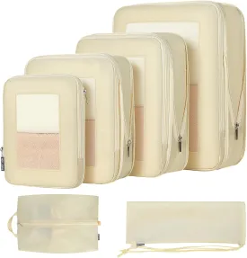 Ultralight Compression Packing Cubes Travel for Suitcases Compressible Mesh Packing Cubes for Travel Women Packing Organizers 4 Set