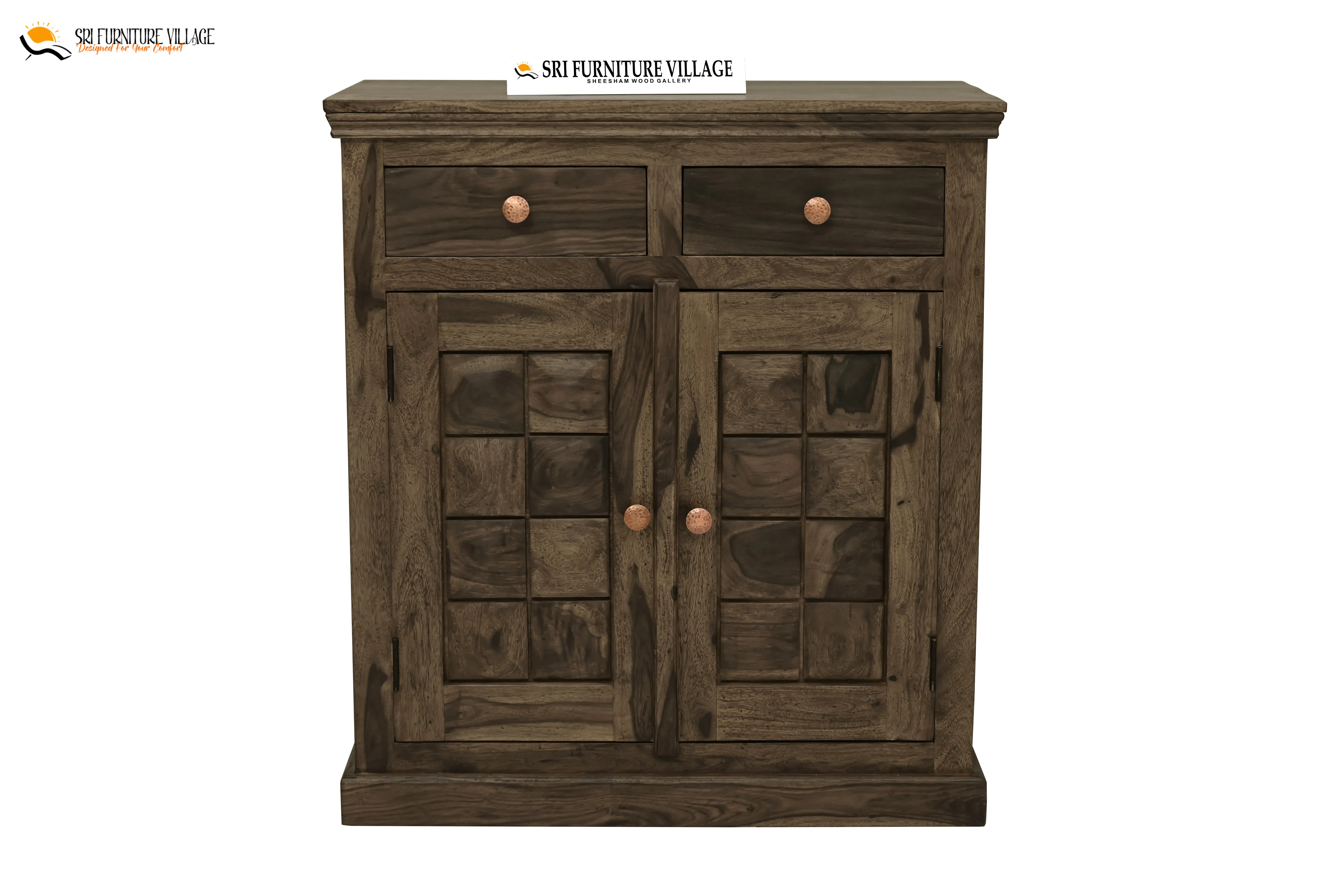 Vintage Side Board With Storage Drawer (Stone Finish) - 6225