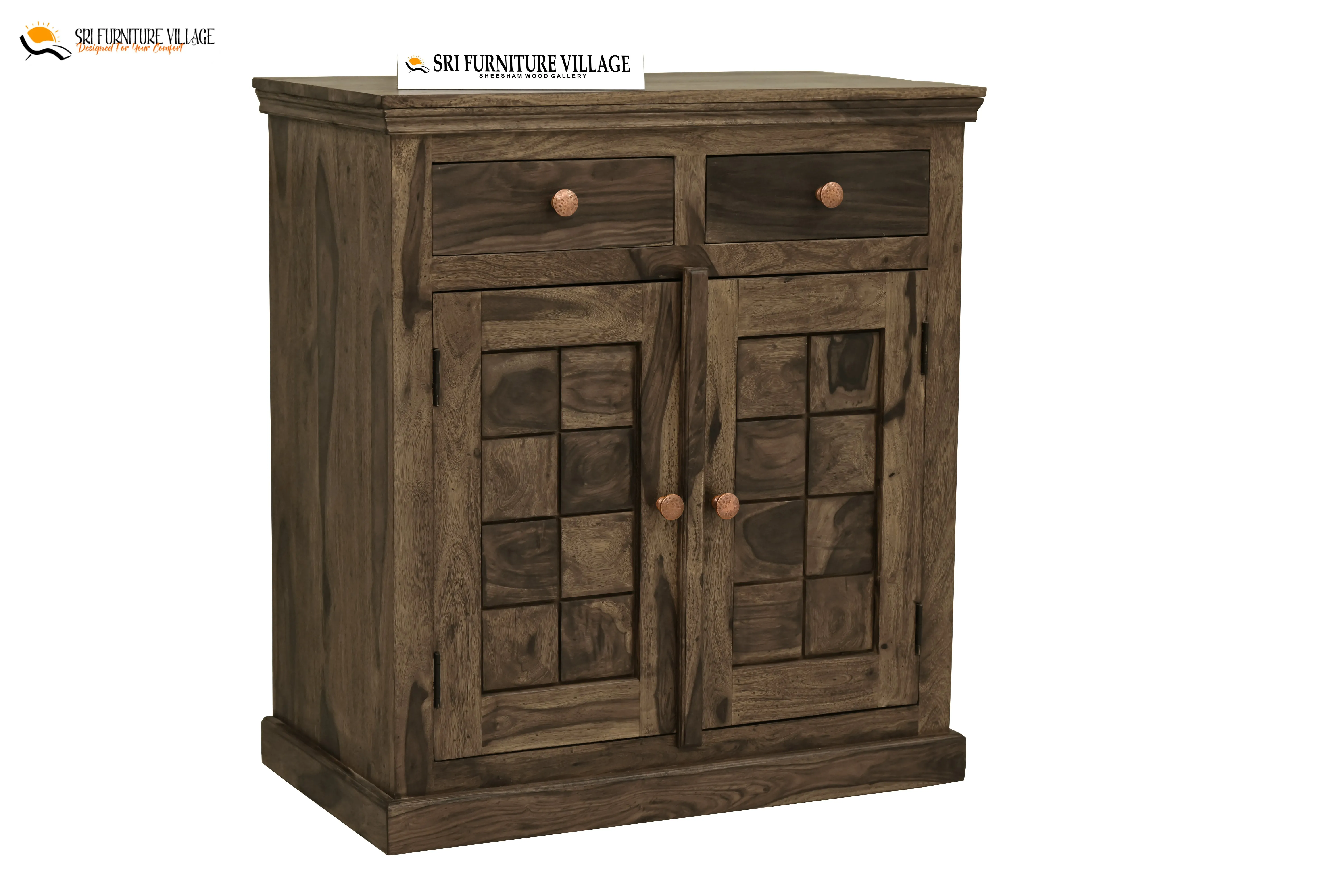 Vintage Side Board With Storage Drawer (Stone Finish) - 6225