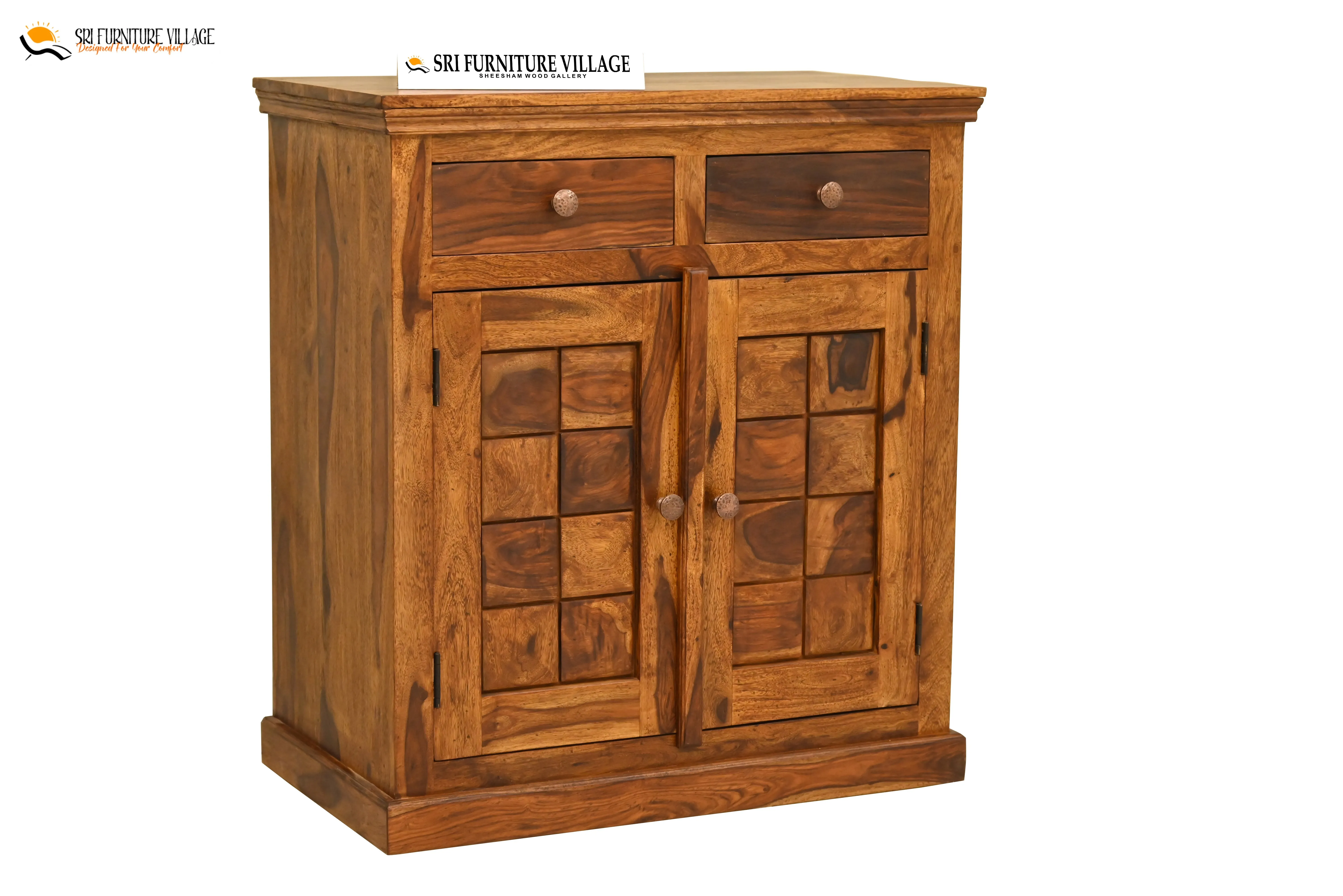 Vintage Side Board With Storage Drawer (Stone Finish) - 6225