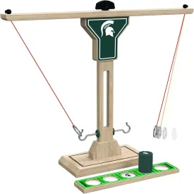 Wild Sports NCAA Wooden Ring Swing Battle - Head-to-Head Ring Toss Hook & Ring Game for College Football Fans
