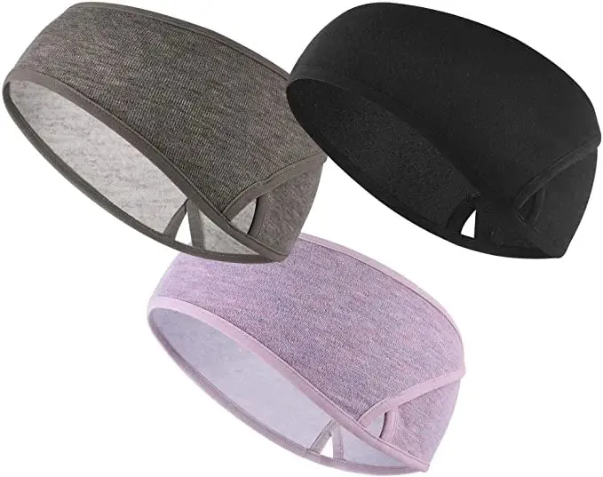 Winter Ear Warmers - Fleece Headband for Sports and Outdoor Activities (3 Pack)