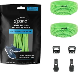 Xpand No Tie Elastic Boot Laces. Hi-Vis Reflective Shoelaces. Ultra Durable for Hiking, Triathletes and Crossfit